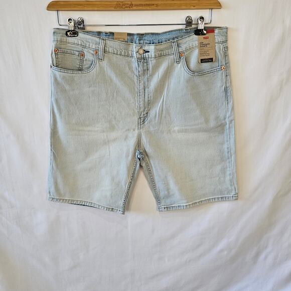 Levi's [Read] 405 Standard Denim Shorts Stone Washed Blue 42x10 - Picture 1 of 11